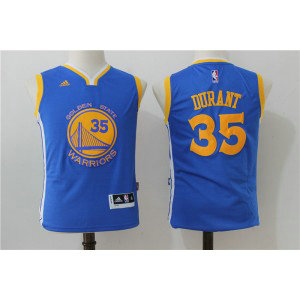 NBA Warriors 35 Kevin Durant Blue Swingman Youth Jersey