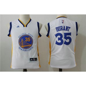 NBA Warriors 35 Kevin Durant White Swingman Youth Jersey