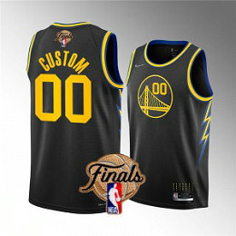 NBA Warriors Customized Black 2022 Finals Nike Men Jersey