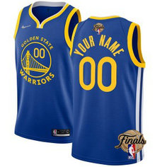 NBA Warriors Customized Royal 2022 Finals Patch Nike Men Jersey
