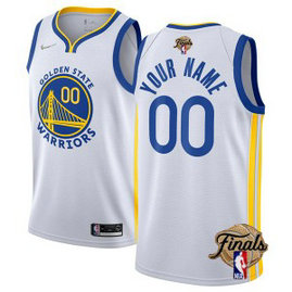 NBA Warriors Customized White 2022 Finals Nike Men Jersey