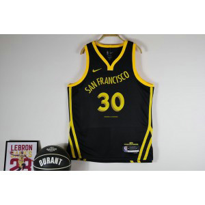 NBA Warrios 30 Stephen Curry Navy 2023 New City Nike Men Jersey