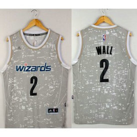 NBA Wizards 2 John Wall Grey City Light Men Jersey NBA Wizards 2 John Wall Grey City Light Men Jersey