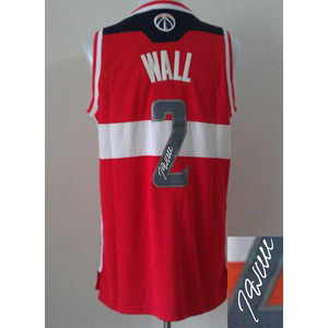 NBA Wizards 2 John Wall Red Autographed Men Jersey NBA Wizards 2 John Wall Red Autographed Men Jersey