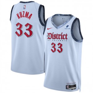 NBA Wizards 33 Kyle Kuzma Powder Blue 2024-25 City Nike Men Jersey