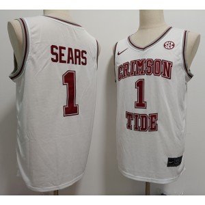 NCAA Alabama Crimson Tide 1 Mark Sears White Vapor Limited Men Jersey