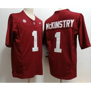 NCAA Alabama Crimson Tide 1 Mckinstry Red 2023 F.U.S.E Vapor Limited Men Jersey
