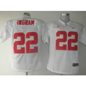 NCAA Alabama Crimson Tide 22 Mark Ingram White Men Jersey NCAA Alabama Crimson Tide 22 Mark Ingram White Men Jersey