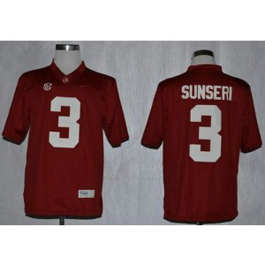 NCAA Alabama Crimson Tide 3 Vinnie Sunseri Red Limited Men Jersey