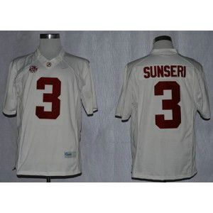 NCAA Alabama Crimson Tide 3 Vinnie Sunseri White Limited Men Jersey NCAA Alabama Crimson Tide 3 Vinnie Sunseri White Limited Men Jersey