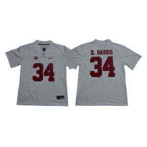 NCAA Alabama Crimson Tide 34 Damien Harris White Legend Limited Men Jersey NCAA Alabama Crimson Tide 34 Damien Harris White Legend Limited Men Jersey