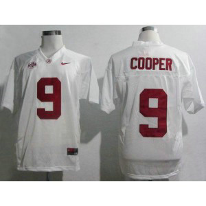 NCAA Alabama Crimson Tide 9 Amari Cooper White SEC Patch Men Jersey NCAA Alabama Crimson Tide 9 Amari Cooper White SEC Patch Men Jersey