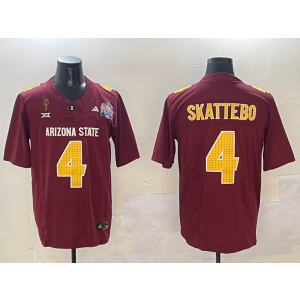 NCAA Arizona State Football Jersey 4 C SKATTEBO Patch Red Jersey