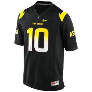NCAA Arizona State Sun Devils 10 Kweishi Brown Black Men Jersey
