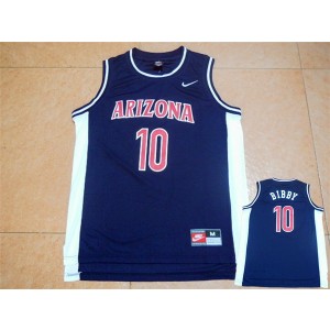 NCAA Arizona State Sun Devils 10 Mike Bibby Navy Blue Basketball Men Jersey