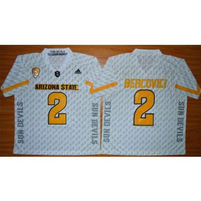 NCAA Arizona State Sun Devils 2 Mike Bercovici White New PAC-12 Men Jersey