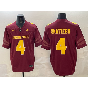 NCAA Arizona State Sun Devils 4 Cam Skattebo Red F.U.S.E. Vapor Limited Men Jersey