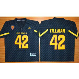 NCAA Arizona State Sun Devils 42 Pat Tillman New Black Basketball PAC-12 Patch Men Jersey