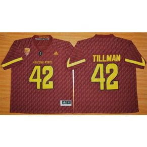 NCAA Arizona State Sun Devils 42 Pat Tillman New Red Basketball PAC-12 Patch Men Jersey NCAA Arizona State Sun Devils 42 Pat Tillman New Red Basketball PAC-12 Patch Men Jersey