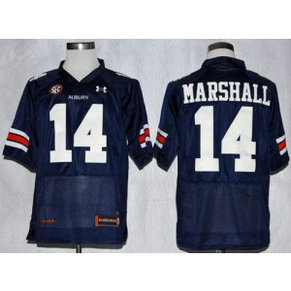 NCAA Auburn Tigers 14 Nick Marshall Blue Men Jersey