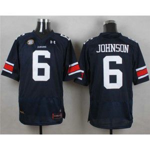 NCAA Auburn Tigers 6 Jeremy Johnson Blue Men Jersey With SEC Patch