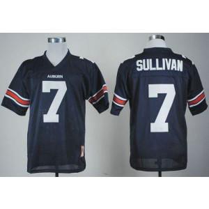 NCAA Auburn Tigers 7 Pat Sullivan Blue Throwback Men Jersey