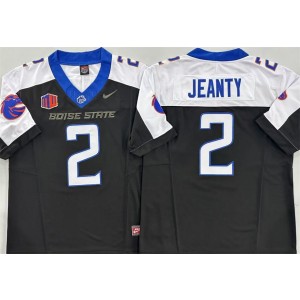 NCAA Boise State Broncos 2 Ashton Jeanty Black White F.U.S.E. Vapor Limited Men Jersey