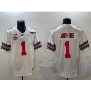 NCAA Buckeye 1 Judkins White 2025 Champion F.U.S.E. Vapor Limited Men Jersey NCAA Buckeye 1 Judkins White 2025 Champion F.U.S.E. Vapor Limited Men Jersey