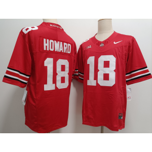 NCAA Buckeyes 18 Will Howard Red F.U.S.E. Vapor Limited Men Jersey