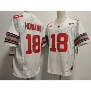 NCAA Buckeyes 18 Will Howard White 2025 Gold Nike F.U.S.E. Vapor Limited Men Jersey NCAA Buckeyes 18 Will Howard White 2025 Gold Nike F.U.S.E. Vapor Limited Men Jersey