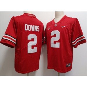 NCAA Buckeyes 2 Caleb Downs Red Vapor Limited Men Jersey