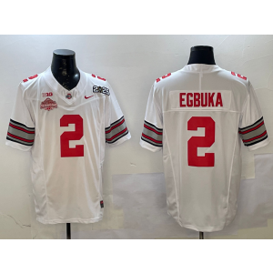 NCAA Buckeyes 2 Emeka Egbuka White 2025 Champion F.U.S.E. Vapor Limited Men Jersey NCAA Buckeyes 2 Emeka Egbuka White 2025 Champion F.U.S.E. Vapor Limited Men Jersey