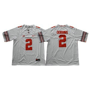 NCAA Buckeyes 2 J.K. Dobbins White Football Men Jersey NCAA Buckeyes 2 J.K. Dobbins White Football Men Jersey