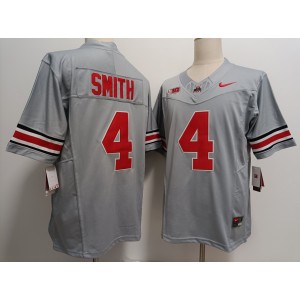 NCAA Buckeyes 4 Jeremiah Smith Grey F.U.S.E. Vapor Limited Men Jersey