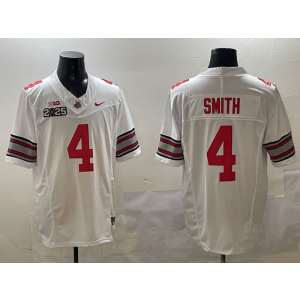 NCAA Buckeyes 4 Jeremiah Smith White 2025 Patch F.U.S.E. Vapor Limited Men Jersey NCAA Buckeyes 4 Jeremiah Smith White 2025 Patch F.U.S.E. Vapor Limited Men Jersey
