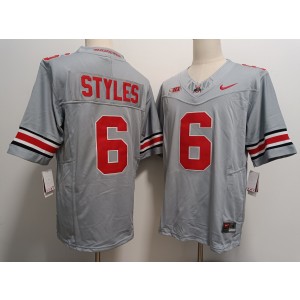 NCAA Buckeyes 6 Sonny Styles Grey F.U.S.E. Vapor Limited Men Jersey