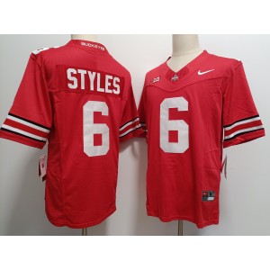 NCAA Buckeyes 6 Sonny Styles Red F.U.S.E. Vapor Limited Men Jersey