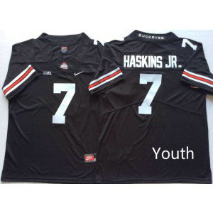NCAA Buckeyes 7 Dwayne Haskins Jr Black Limited Youth Jersey