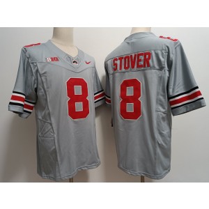 NCAA Buckeyes 8 Cade Stover Grey 2023 F.U.S.E Vapor Limited Men Jersey