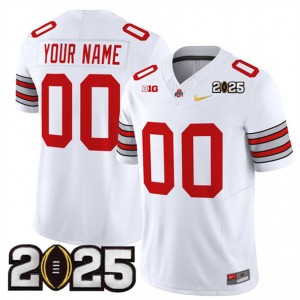 NCAA Buckeyes Customized White Gold 2025 CFP Final Patch F.U.S.E. Vapor Limited Men Jersey NCAA Buckeyes Customized White Gold 2025 CFP Final Patch F.U.S.E. Vapor Limited Men Jersey