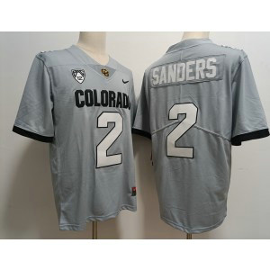 NCAA Buffaloes 2 Shedeur Sanders Grey Vapor Limited Men Jersey