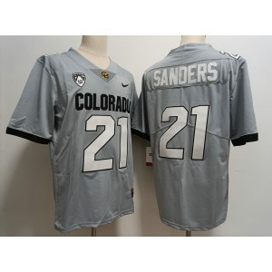 NCAA Buffaloes 21 Shilo Sanders Grey Vapor Limited Men Jersey