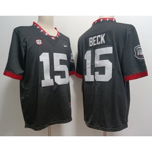 NCAA Bulldogs 15 Carson Beck Black Vapor Limited Men Jersey NCAA Bulldogs 15 Carson Beck Black Vapor Limited Men Jersey