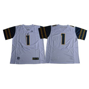 NCAA California Golden Bears 1 DeSean Jackson White College Football Men Jersey