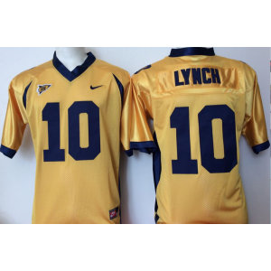 NCAA California Golden Bears 10 Marshawn Lynch Gold Men Jersey