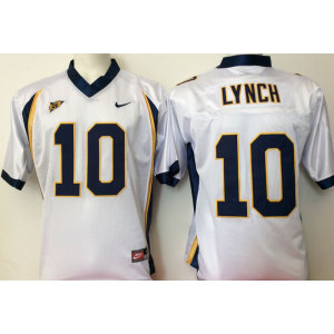 NCAA California Golden Bears 10 Marshawn Lynch White Men Jersey