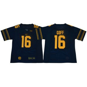 NCAA California Golden Bears 16 Jared Goff Navy College Football Men Jersey