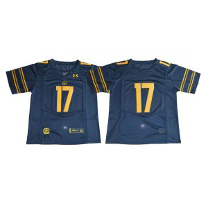 NCAA California Golden Bears 17 Vic Wharton III Navy College Football Men Jersey