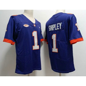 NCAA Clemson Tigers 1 Shipley Purple Limited Men Jersey
