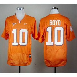 NCAA Clemson Tigers 10 Tajh Boyd Orange Pro Combat Men Jersey